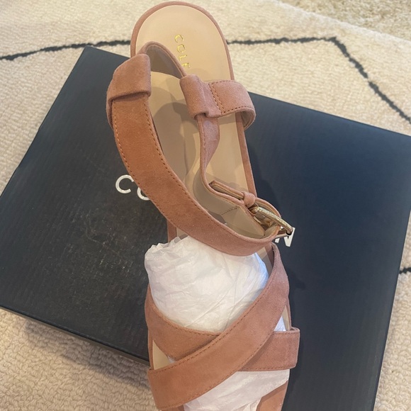Summer block sandal Kadi Sandal Mocha Mousse, perfect party sandal NIB! - Picture 3 of 6